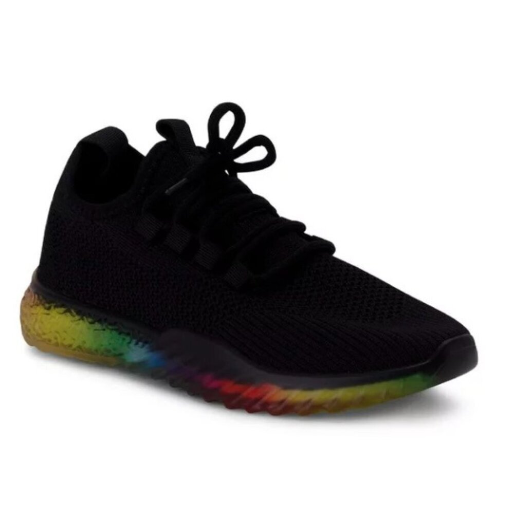 NWOT Wanted Women's Felicity Stretch Knit Sneakers Size 7 Rainbow sole